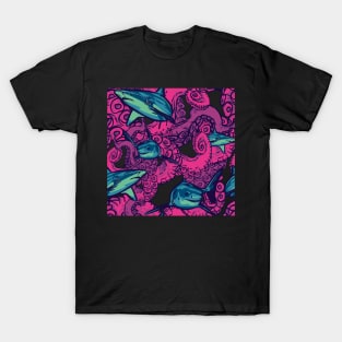 Into the deep pattern - magenta T-Shirt